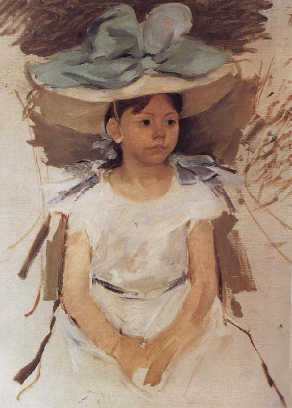 Mary Cassatt Alan wearing the blue hat oil painting picture